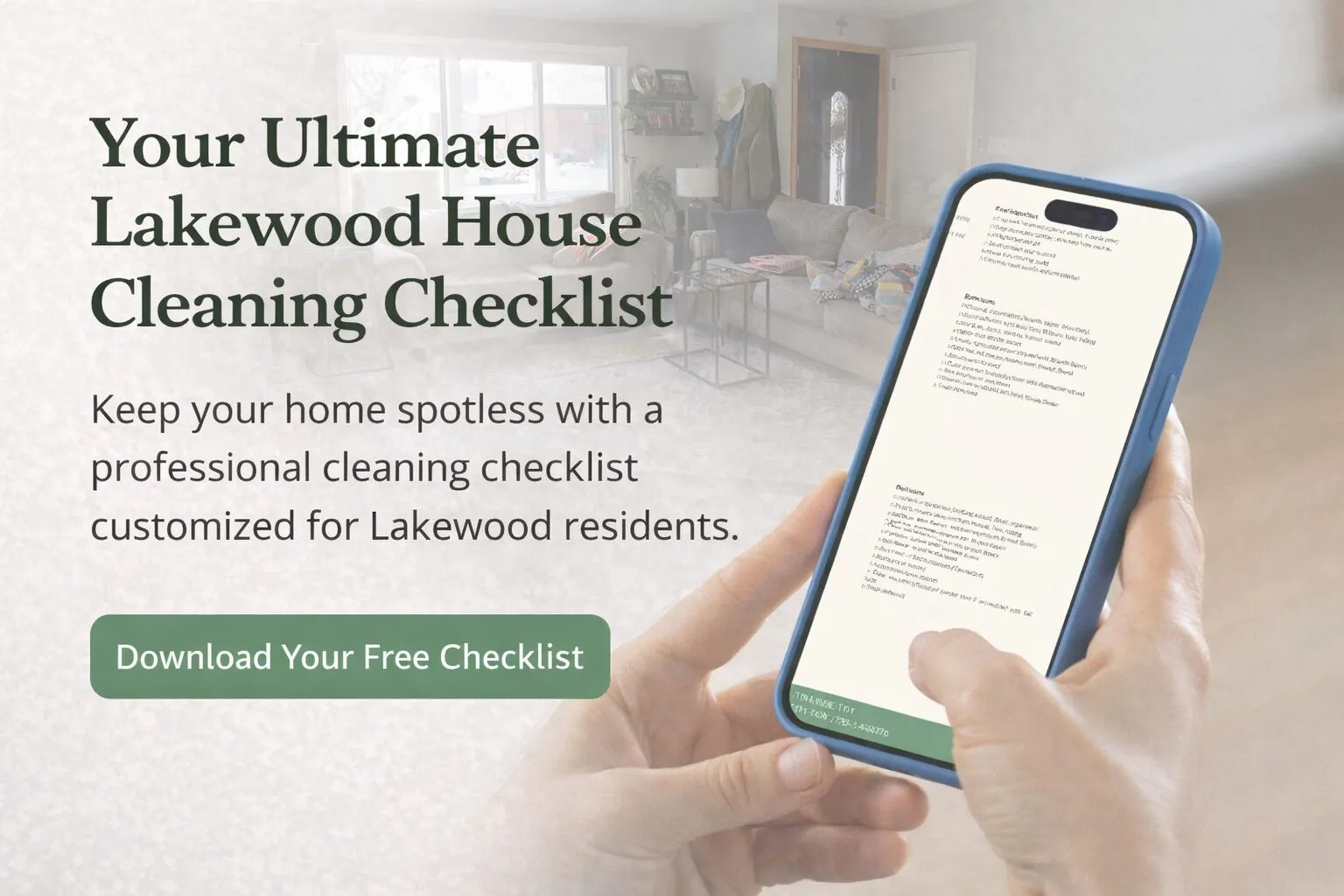 Lakewood house Cleaning Checklist
